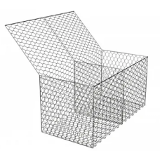Габион двойного кручения коробчатый для берегоукрепления оцинкованный полимерный (ЦП ПВХ) ГСИ-К 60х80 (С60) 1х0,5х0,5х3,4 мм 0,25 м3 ГОСТ Р 52132-2003